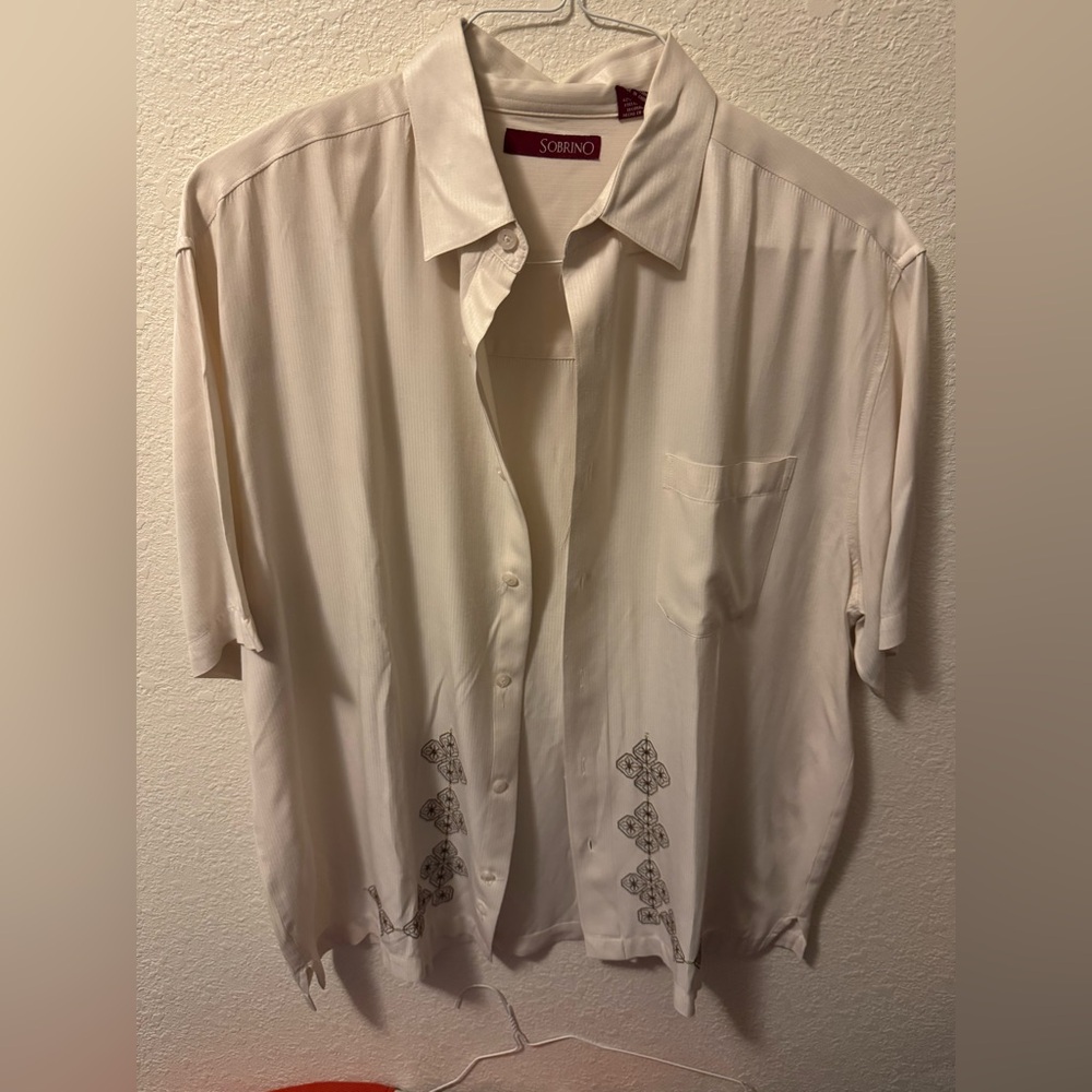 Men's White Short Sleeve Shirt